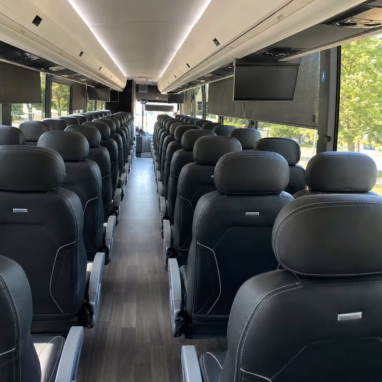 56 passenger charter bus interior