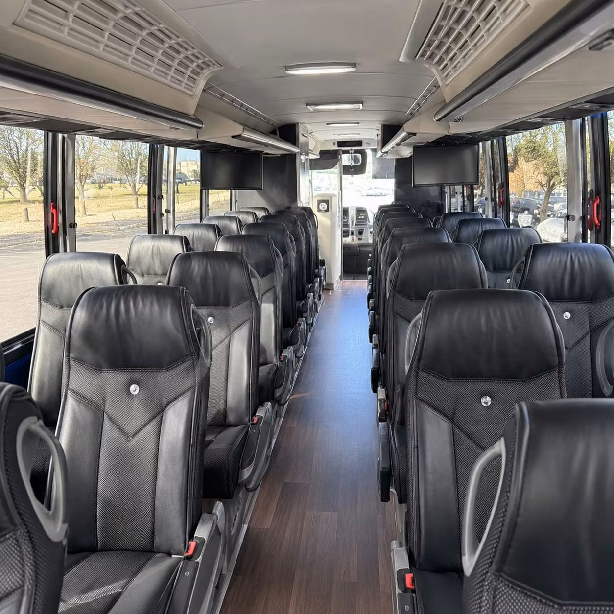 tampa charter bus inside
